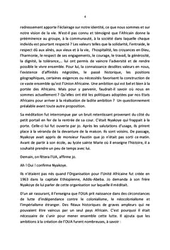 Mon rêve pour l'Union Africaine