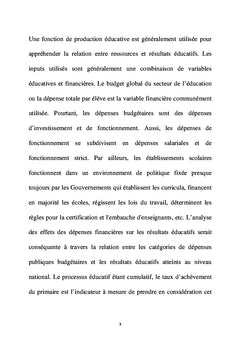 Effets des dépenses budgétaires