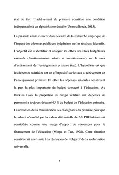 Effets des dépenses budgétaires