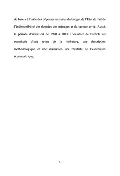 Effets des dépenses budgétaires