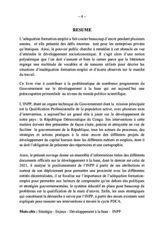 Stratégies de l'INPP face aux enjeux du développement à la base en RDC