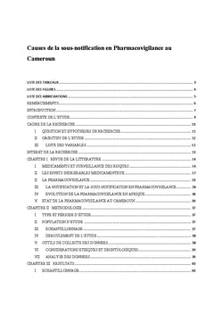 Causes de la sous-notification en Pharmacovigilance au Cameroun