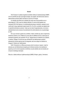 Gestion des déchets médicaux à la province d'El Hajeb
