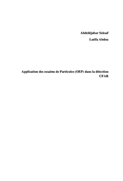 Application des essaims de particules (OeP) dans la detection CFAR