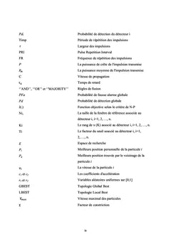 Application des essaims de particules (OeP) dans la detection CFAR