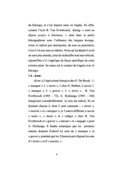 Changements Semantiques en Lingala