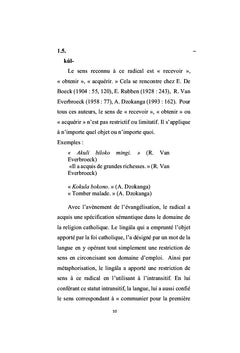 Changements Semantiques en Lingala