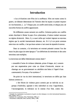 Le terrorisme et le droit international humanitaire