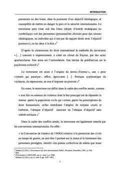 Le terrorisme et le droit international humanitaire