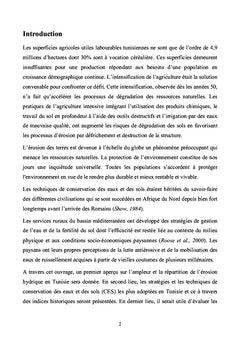 Etat des connaissances sur la durabilité des sols agricoles en Tunisie