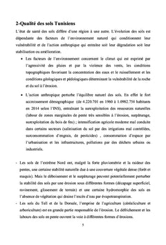 Etat des connaissances sur la durabilité des sols agricoles en Tunisie