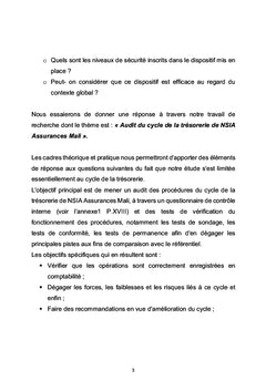 Audit du cycle de trésorerie : cas de NSIA assurances