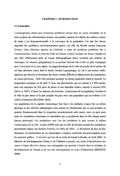 Gestion des plaines d'inondation dans la ville de Douala