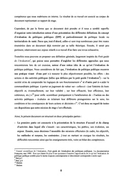 L'évaluation des politiques publiques :