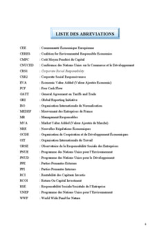 Responsabilite societale de l'entreprise et creation de valeur