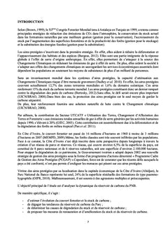 Les aires protégées contre le réchauffement climatique