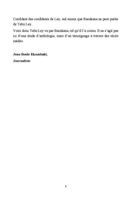 TABU LEY ROCHEREAU, tel que je l'ai connu
