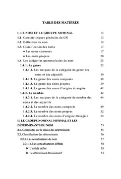 MORPHOLOGIE DU GROUPE NOMINAL (Théorie et pratique)