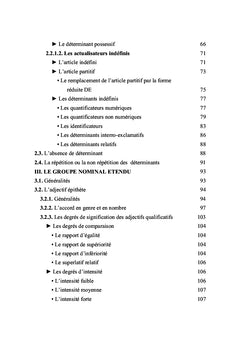 MORPHOLOGIE DU GROUPE NOMINAL (Théorie et pratique)