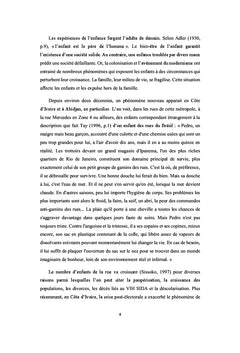 Séjour en institution et personnalité chez les enfants de la rue