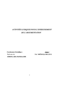 Activités ludiques pour l'enseignement de l'argumentation