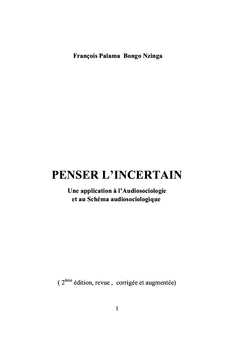 Penser l'incertain