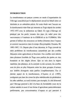 Relations de conflits entre transhumants et agriculteurs au Togo: