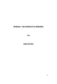 Onduleur: de la théorie à la réalisation