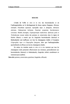 Efficacite in vitro et in vivo des Benzimidazoles et d'Anilinopyrimidi