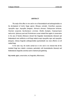 Efficacite in vitro et in vivo des Benzimidazoles et d'Anilinopyrimidi