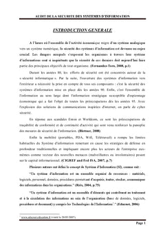 Audit de la sécurité des systèmes d'information