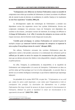 Audit de la sécurité des systèmes d'information