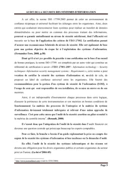 Audit de la sécurité des systèmes d'information