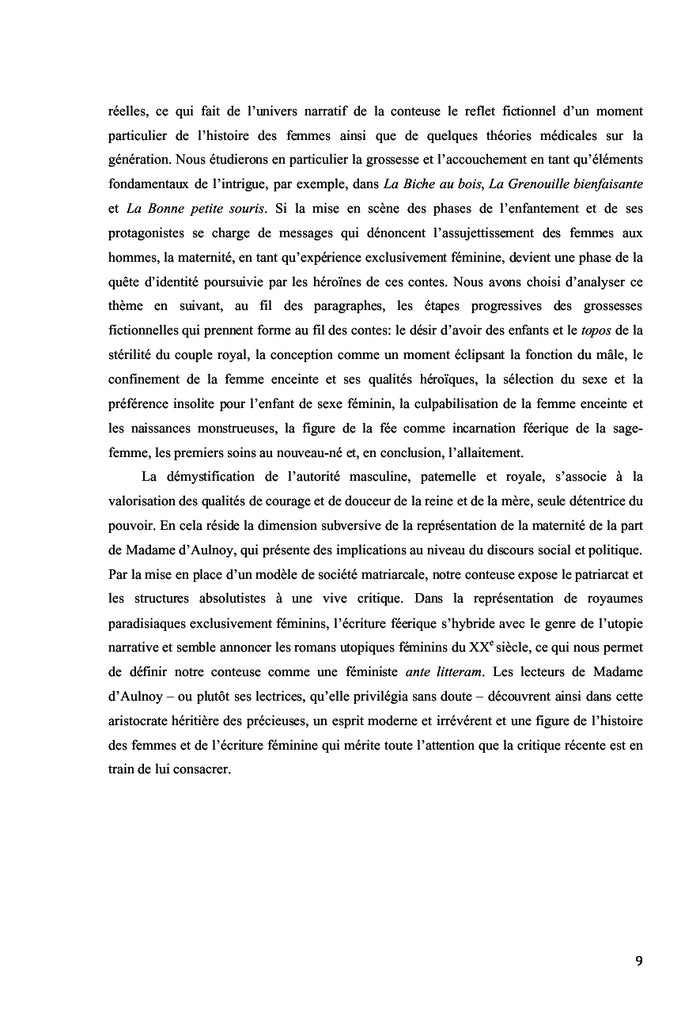La maternité dans les contes de fées de Madame d'Aulnoy