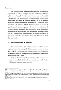 Pratiques d'écritures de femmes algériennes des années 90