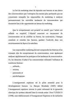 Facteurs de choix d'une institution d'enseignement universitaire