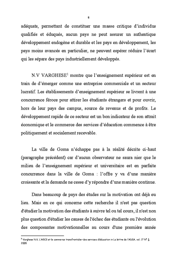 Facteurs de choix d'une institution d'enseignement universitaire