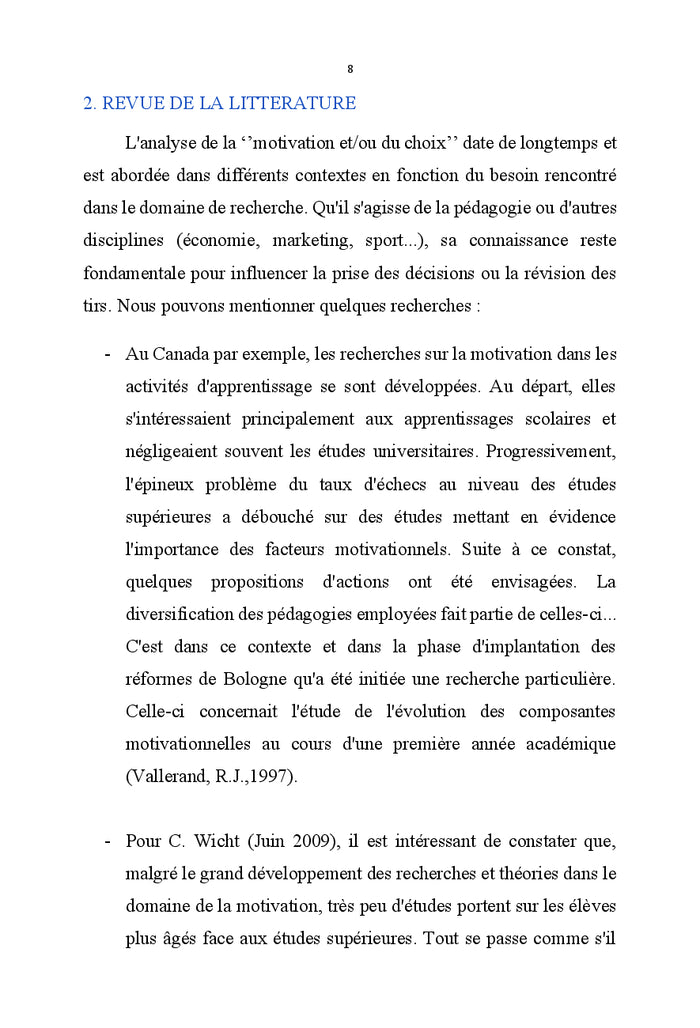 Facteurs de choix d'une institution d'enseignement universitaire