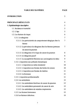 Particularités du cancer bronchopulmonaire chez la femme