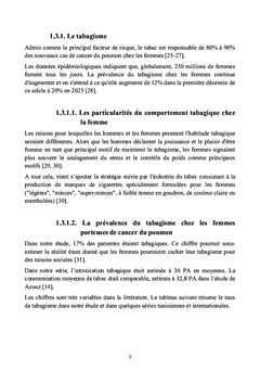 Particularités du cancer bronchopulmonaire chez la femme
