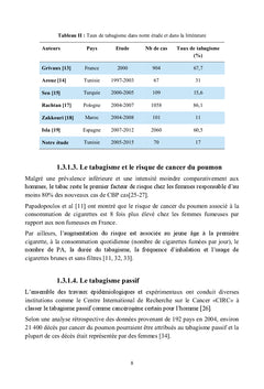 Particularités du cancer bronchopulmonaire chez la femme