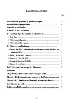 Effet protecteur de l'Epigallate (EGCG) contre la toxicité du vanadium
