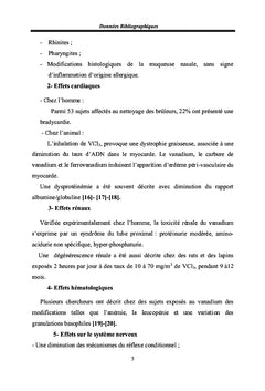 Effet protecteur de l'Epigallate (EGCG) contre la toxicité du vanadium