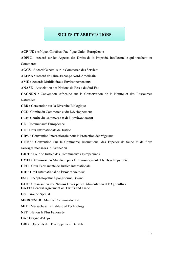 La protection de l'environnement dans le contentieux de l'ORD de l'OMC