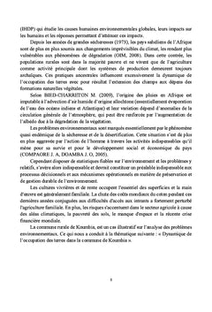 Dynamique de l'occupation des terres dans la commune de Koumbia (Tuy)