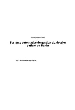 systeme automatise de gestion du dossier patient au BENIN