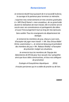 Impact de la pollution de leaux de surface dOued Bou saada