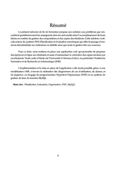 Planification et Évaluation Numérique des Enseignements