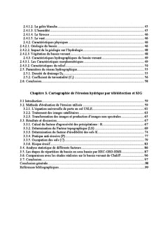 Cartographie de l'érosion hydrique par SIG et télédetection