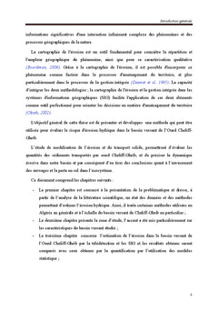 Cartographie de l'érosion hydrique par SIG et télédetection